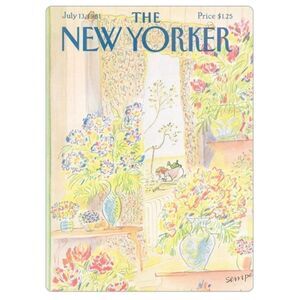 1981 New Yorker Magazine Flower Garden Magnet